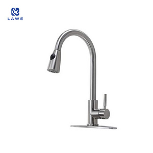 High End Kitchen Faucet Stainless Steel 304 Water Kitchen Taps Brass Pull Down Smart Kitchen Mixer Sink Faucets