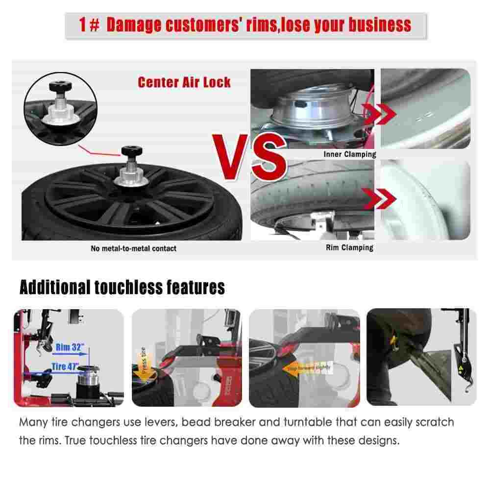 Fully Automatic Touchless Tire Changers/Tire Change Machine for Tire Dealer with Tilt Arm Helper X618