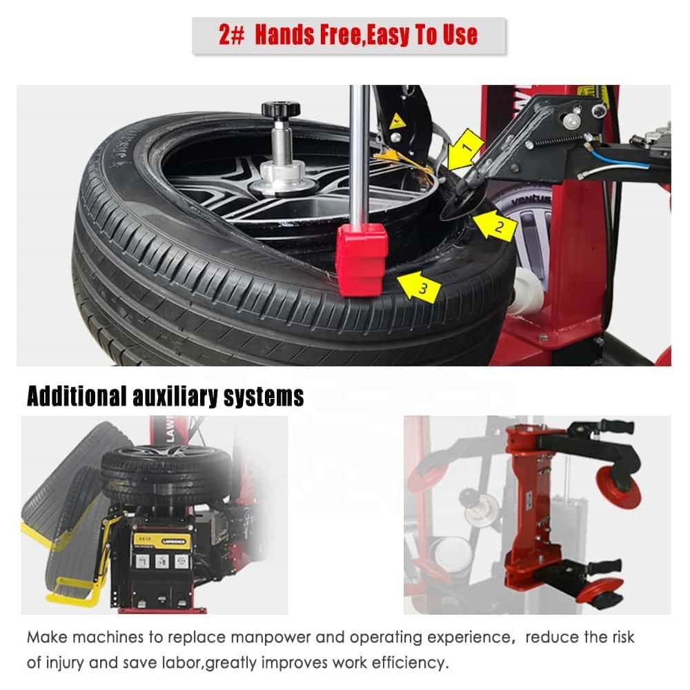 User-Friendly  and Leverless tire changer for Tyre Shop with Dual-disc Bead Breaker