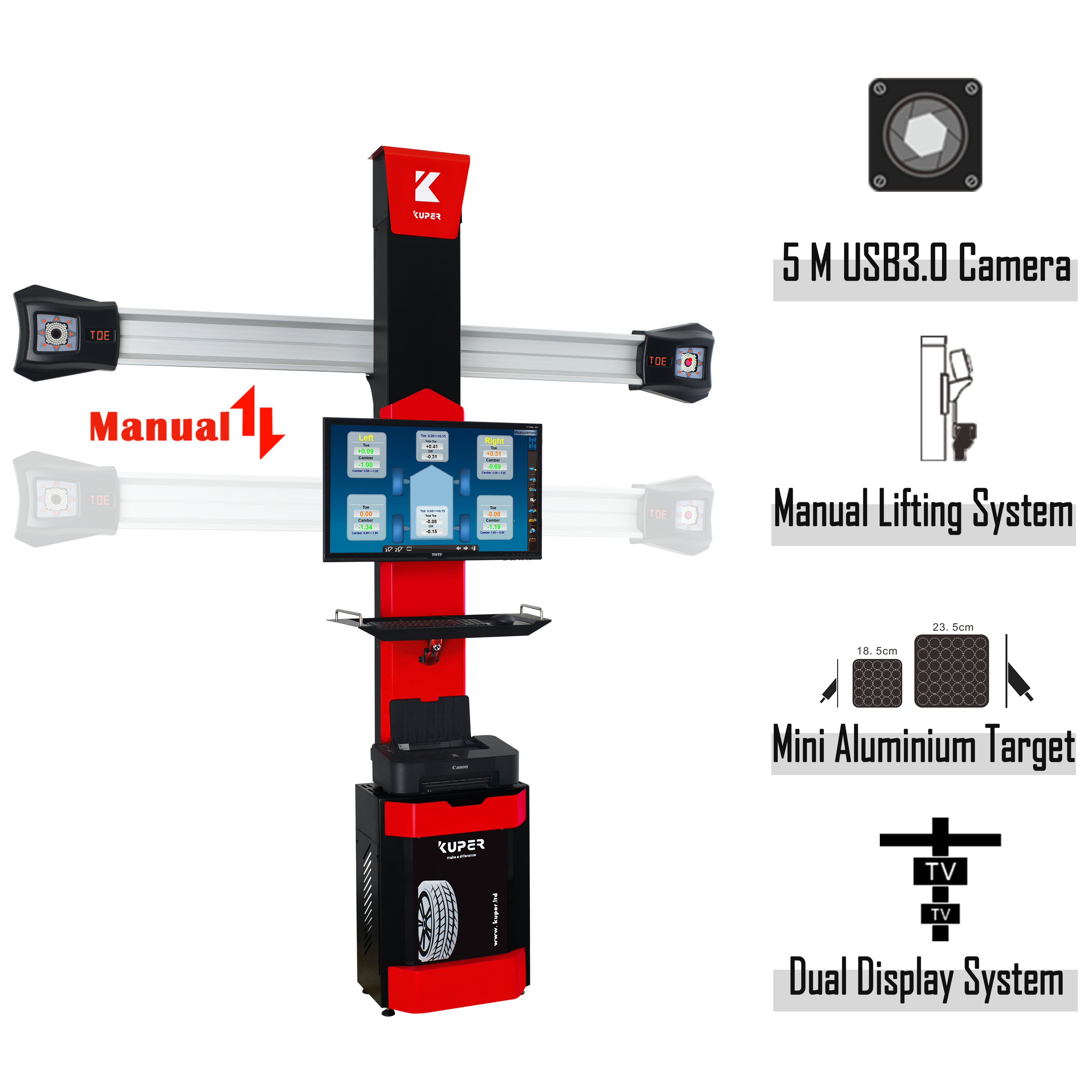 Manual and high quality  workshop machine 3d wheel aligner for car  with CE&ISO