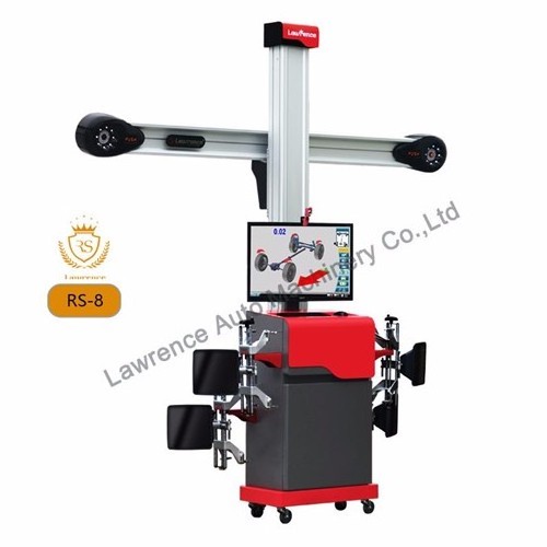 wheel alignment and wheel balancing machine and tyre changer for garage equipment