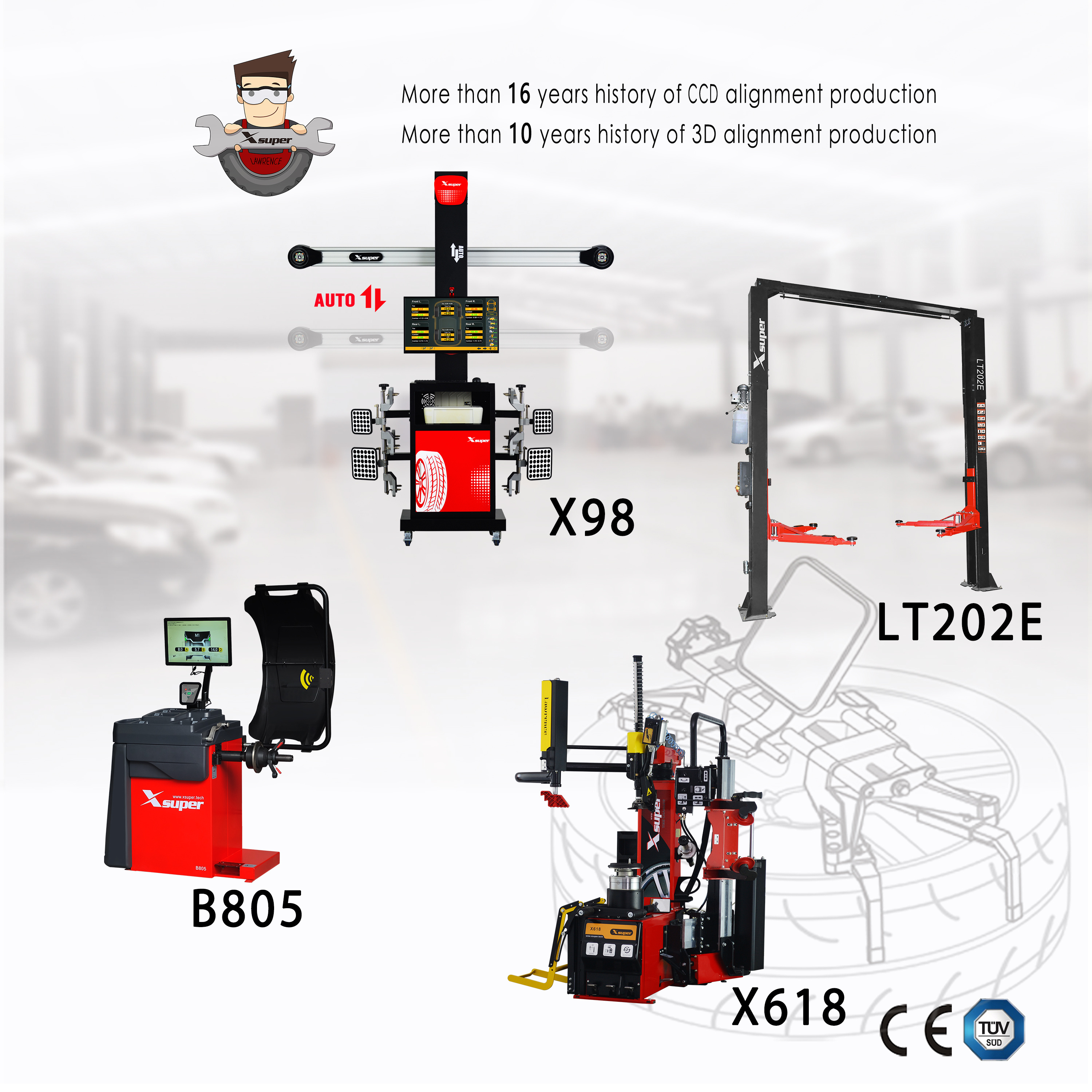 Touchless Tire Changing Machine for 32 inch Tire with Italian Design Leverless Tool  (X618)