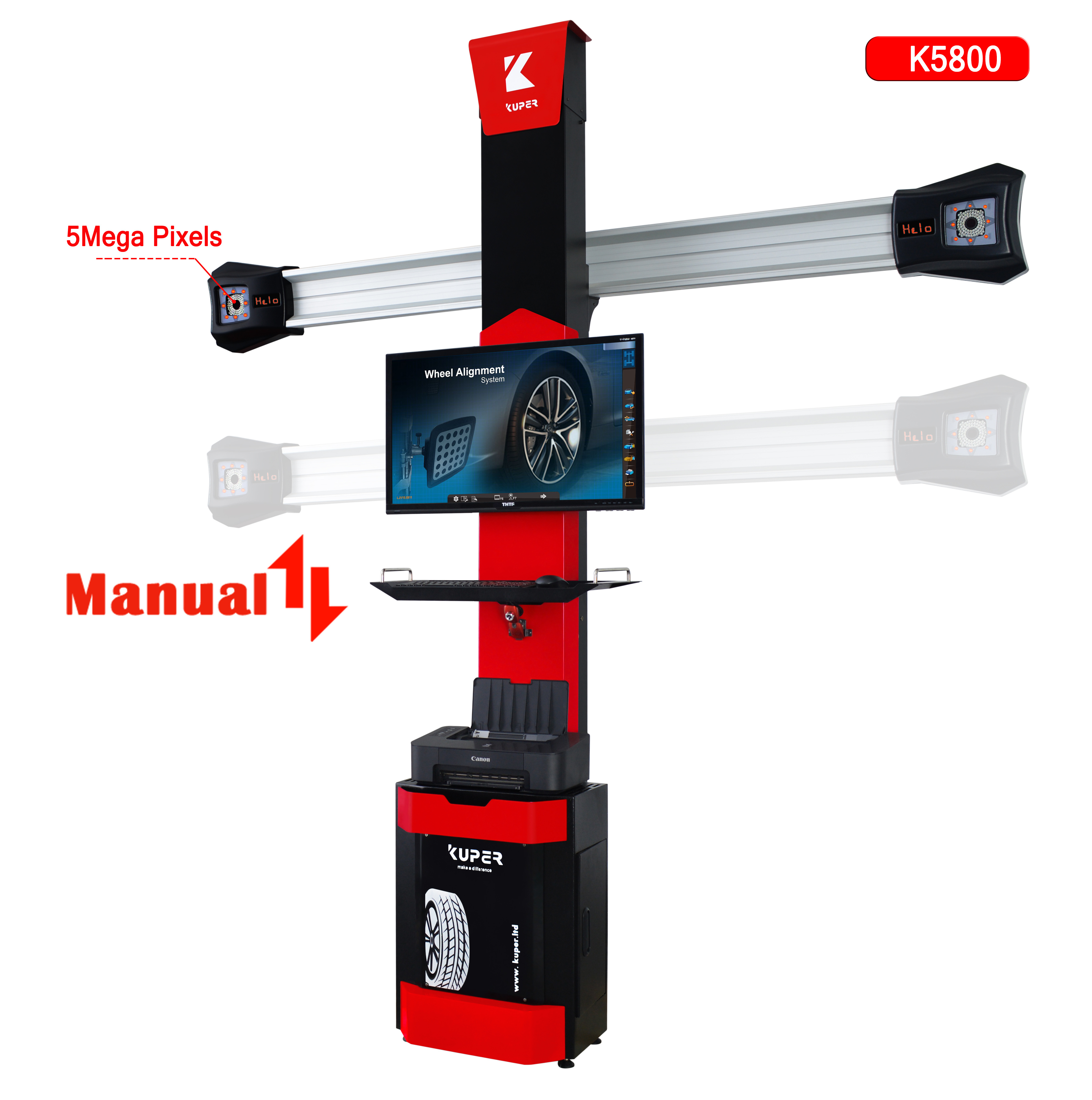 Manual and high quality  workshop machine 3d wheel aligner for car  with CE&ISO