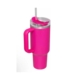 Manufacturer high quality Tumblers wholesale bulk 40oz tumbler with handle 2.0 red pink tumbler cups with lid and straw 40oz