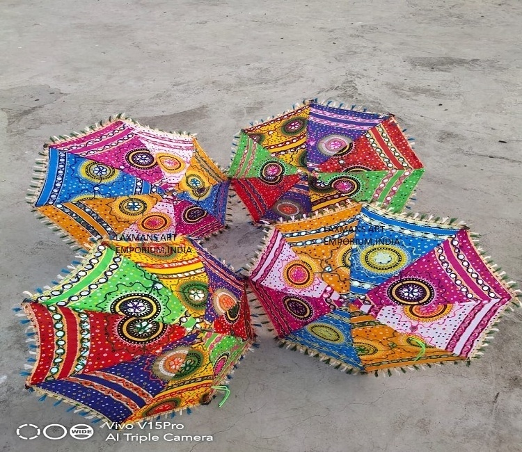 decorative cotton handmade patchwork parasols umbrellas