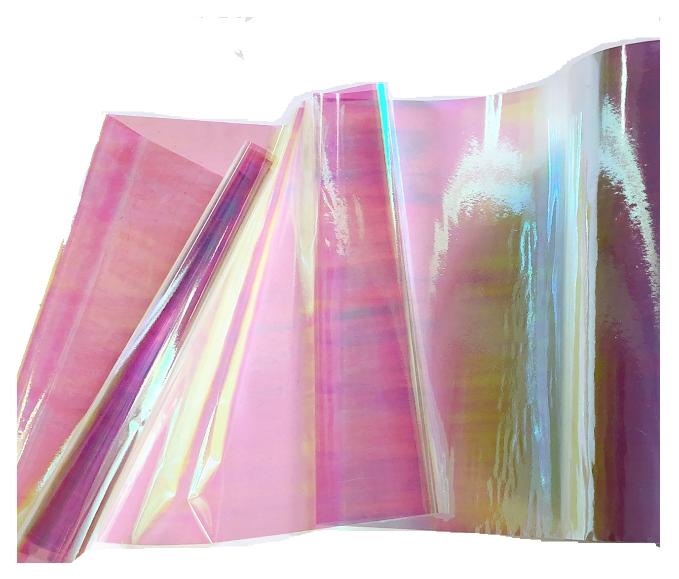 Transparent PET rainbow film for lamination, decoration, flower paper use