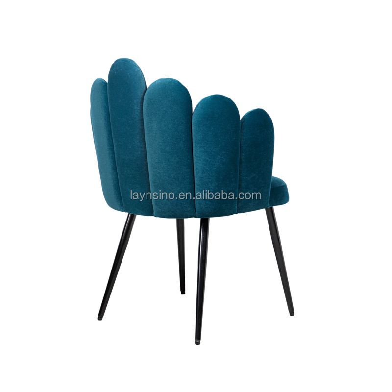 Luxury Modern New Design Makeup Vanity Green Velvet Chairs Dining Room Finger Shape Restaurant Cafe Fabric Dining Chairs