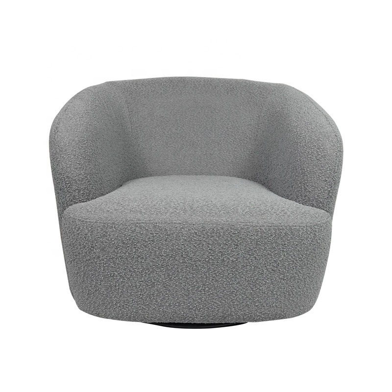 Living Room Swivel Sofa chair Barrel Arm Chairs Tufted Upholstered Home Round Swivel Accent Chairs