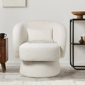 Luxury Leisure Single Sofa Chair Upholstered Arm Chairs Modern Living Room White Accent Chairs