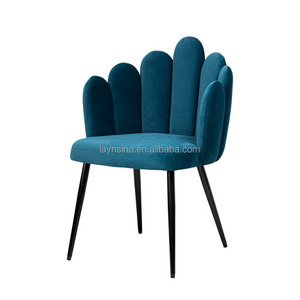 Luxury Modern New Design Makeup Vanity Green Velvet Chairs Dining Room Finger Shape Restaurant Cafe Fabric Dining Chairs