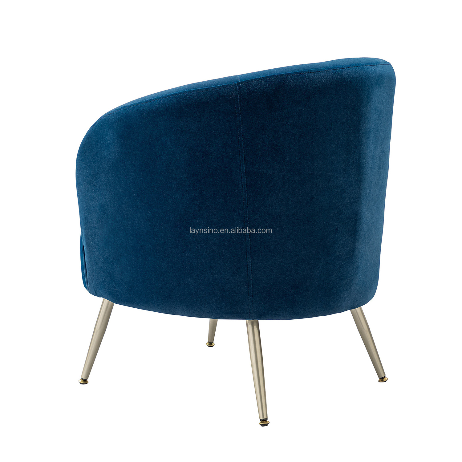 French Luxury Upholstered Blue Velvet Accent Chair Nordic Bedroom Villa Home Indoor Furniture Living Room Modern Sofa Chairs