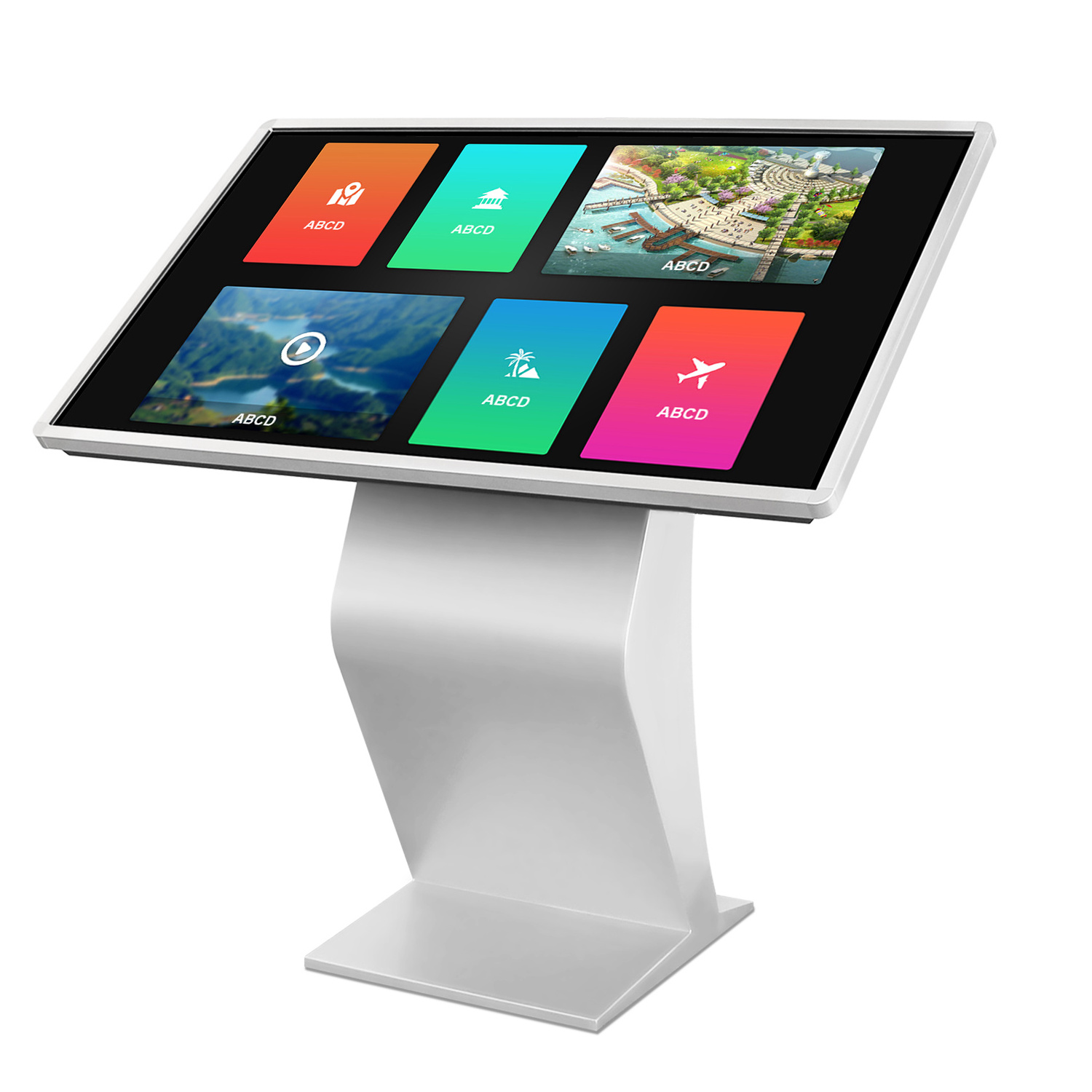 32 43 49 55 65 inch Exhibition Brochure Free Stand LCD Digital Signage Kiosk with Interactive LCD Touch Screen Display