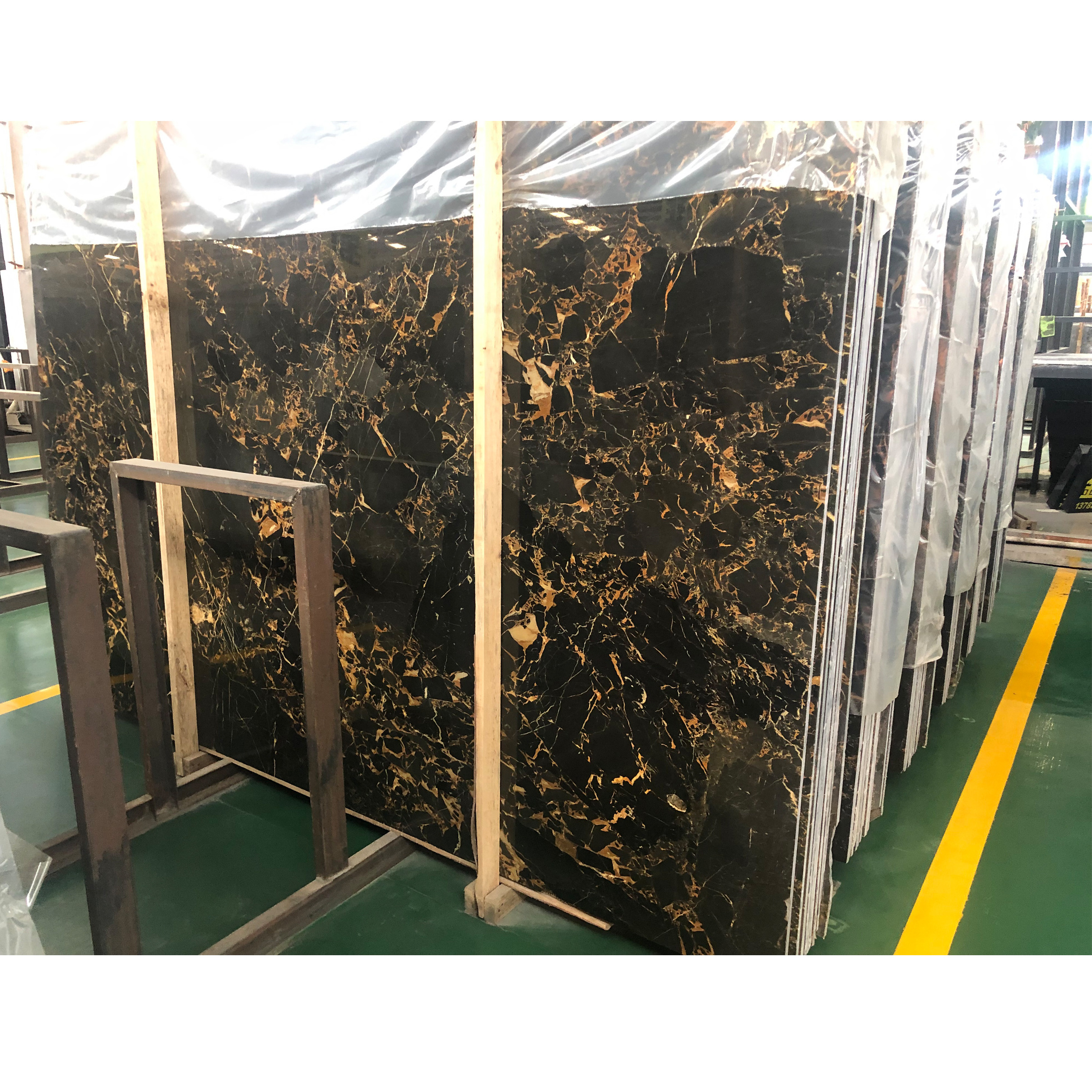 Nice  Natural Marble stone Athens black  golden flower marble tiles