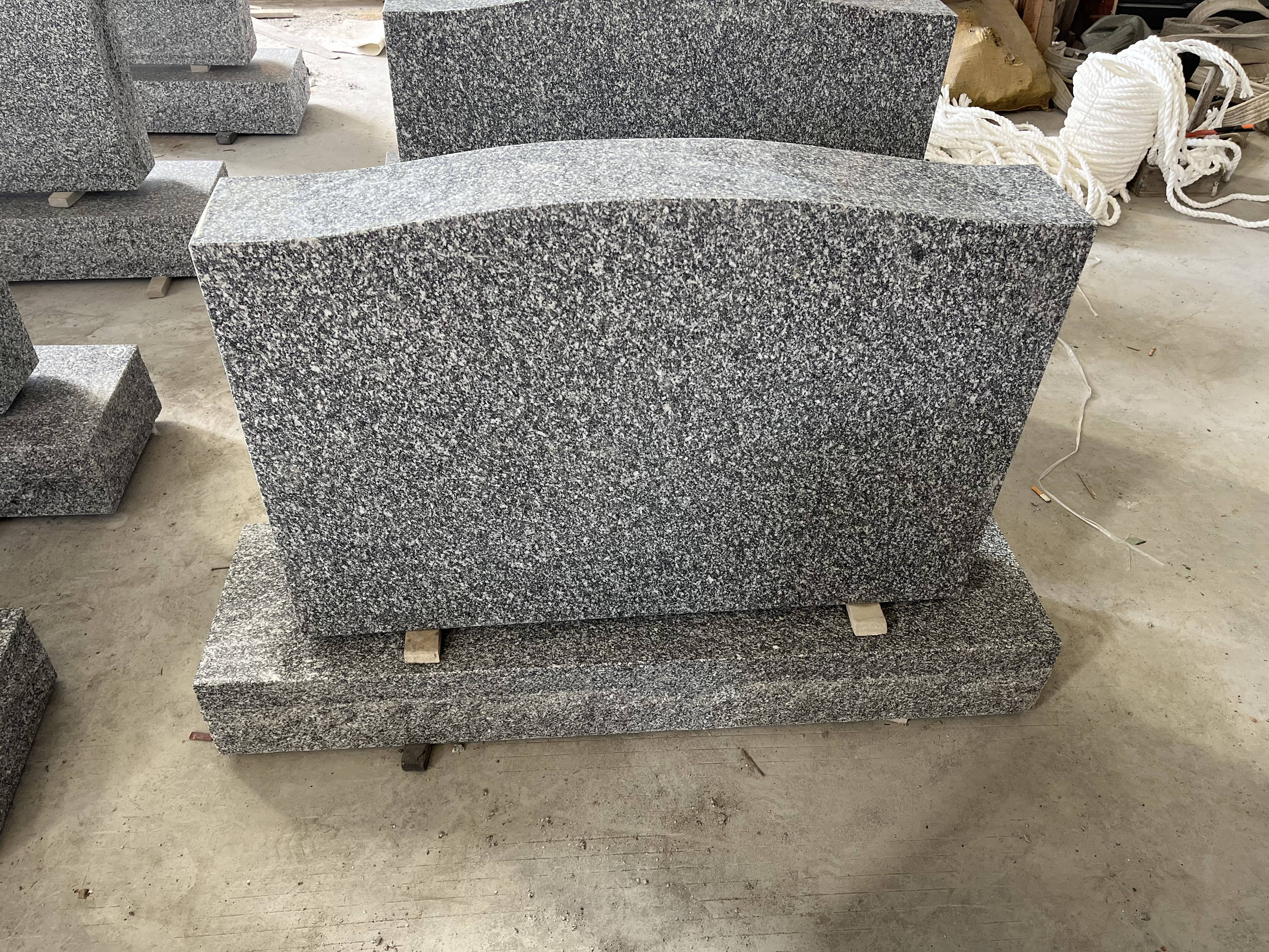 Cheap tombstone Chinese gravestones Grey granite gravestones and monument