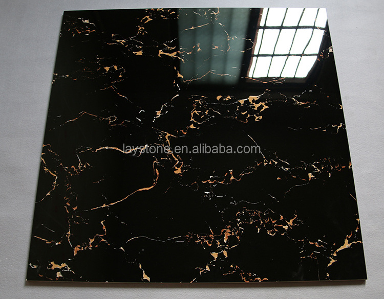 Black gold Portopo marble plate stone floor tile polished price