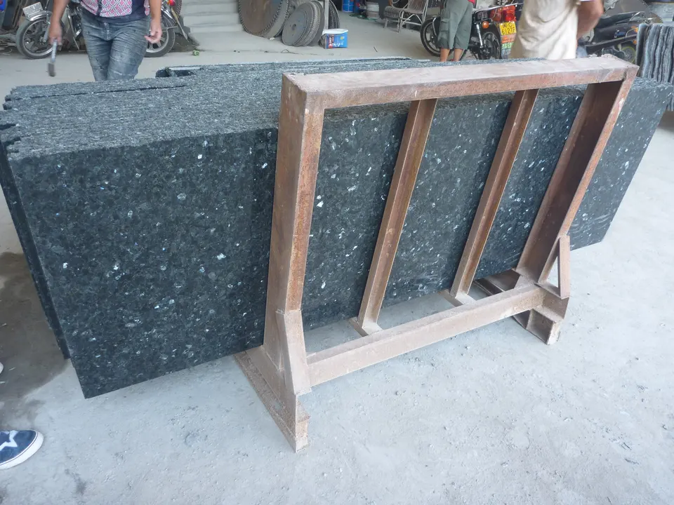 Polished granite slab Norwegian natural stone granite stone blue pearl jade outdoor decorative granite tiles