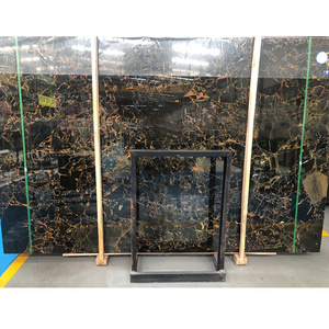 Nice  Natural Marble stone Athens black  golden flower marble tiles