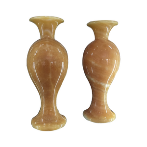 Factory price honey onyx marble vases, yellow stone vase ,antique marble vase