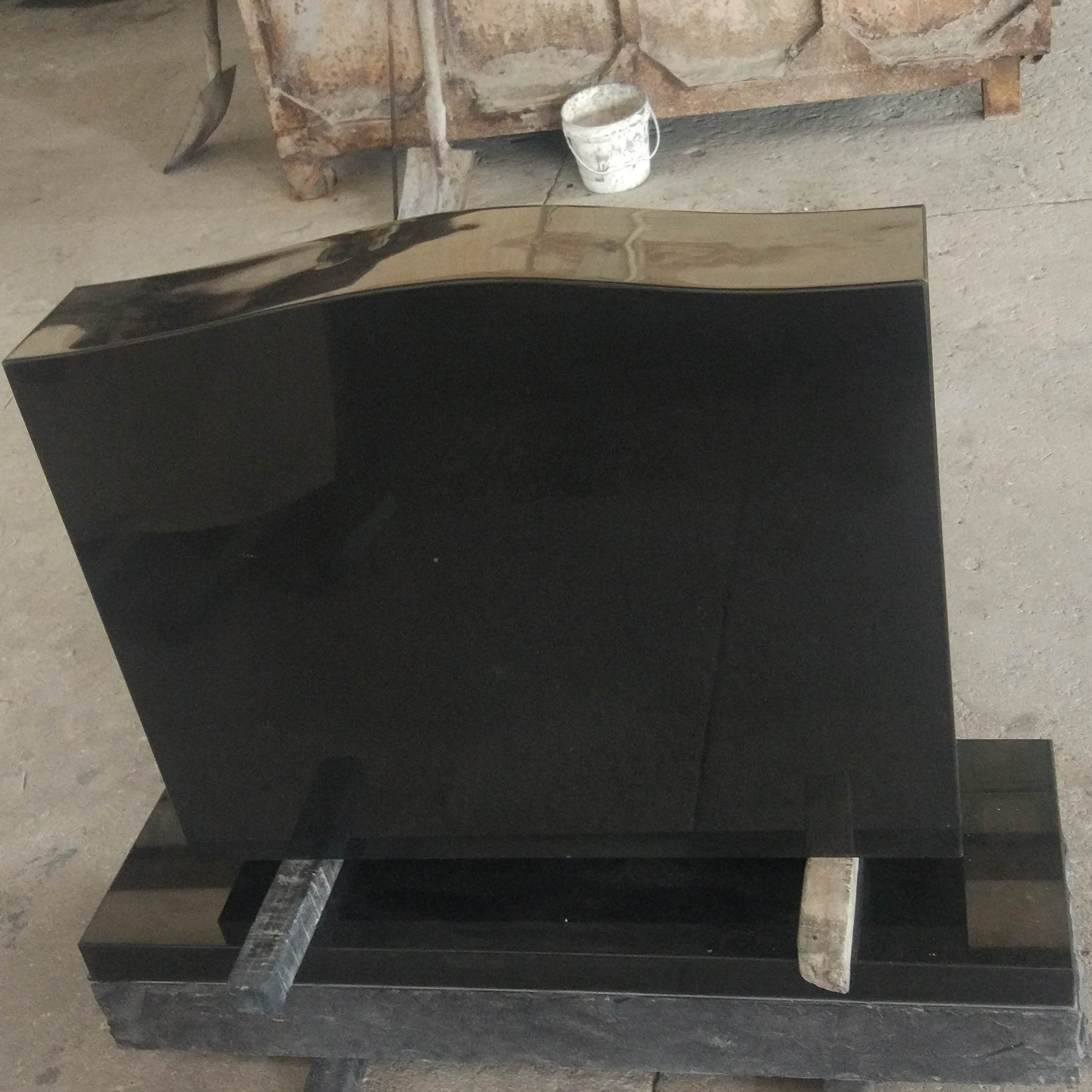 Modern style marble tombstone custom Shanxi black granite tombstone and monument cheap tombstone