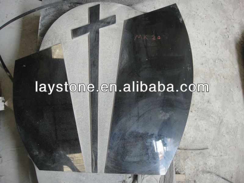 Cheap funeral tombstones and monuments polished granite monument cross granite gravestone