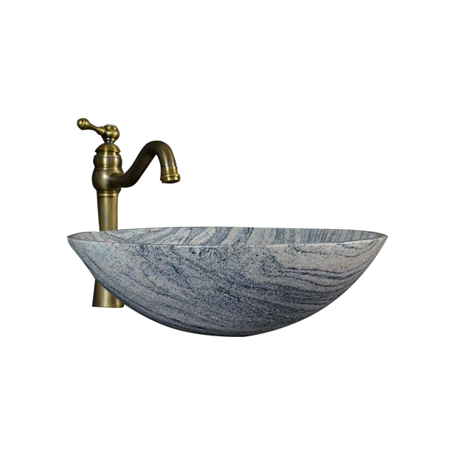 Modern minimalist bathroom sink gray granite round washbasin beautiful bathroom wash basin