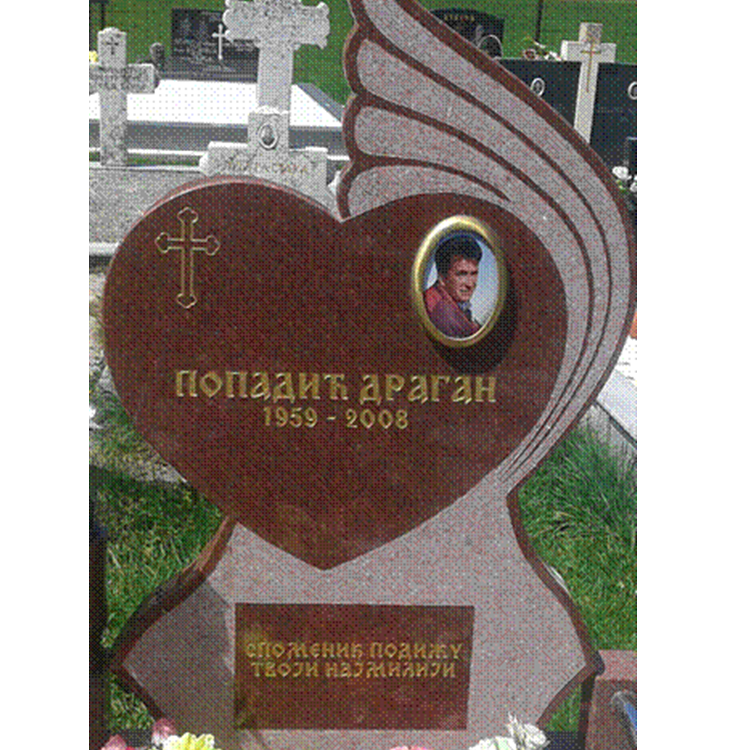 High quality granite tombstones custom tombstones and monuments red heart shaped tombstones