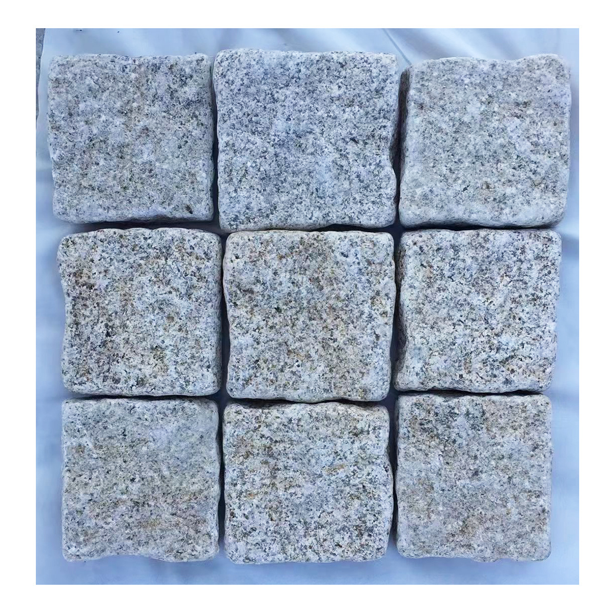 China wholesale small block granite tumbled stone tile outdoor paving stone outdoor driveway granite cobble