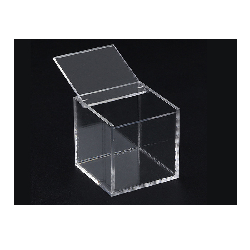 Acrylic box custom clear plexiglass acrylic display 5side box with lid/sliding lid  Card Booster display box case