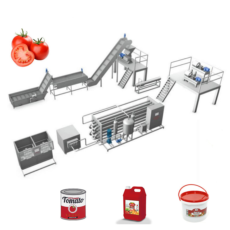 Automatic Fresh Ketchup Processing Tomato Puree Production Line Tomato Paste Making Machine