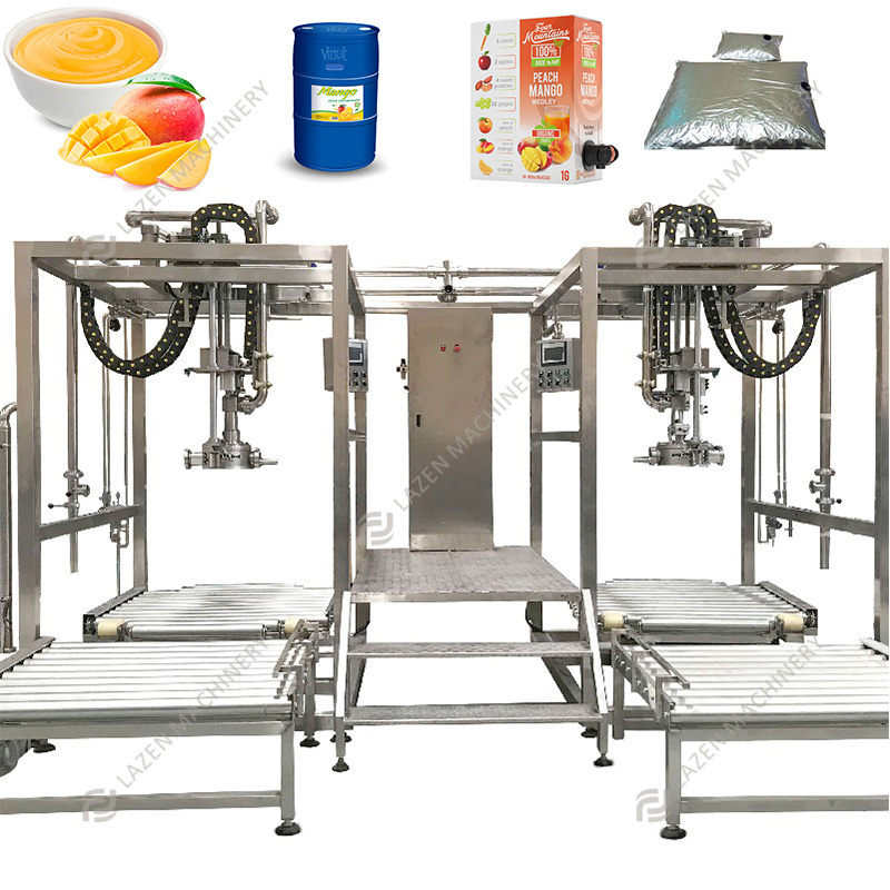 Grape destemming machine bag in box filling machine