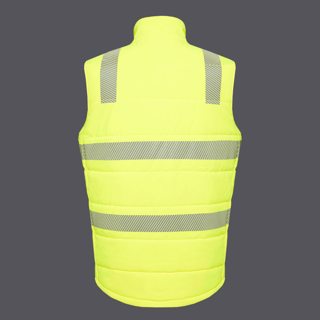 Winter Season Hi Vis Reflective Breathable Safety Vest Men's Working Construction Wear Safety Winter Summer  Puffer Vest Jacket