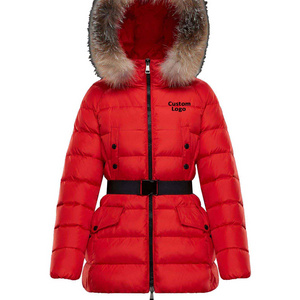 Women Puffer Jacket Women Shiny Puffer Coat Good Quality Shiny Windproof Coat Down Jackets With Real Fur