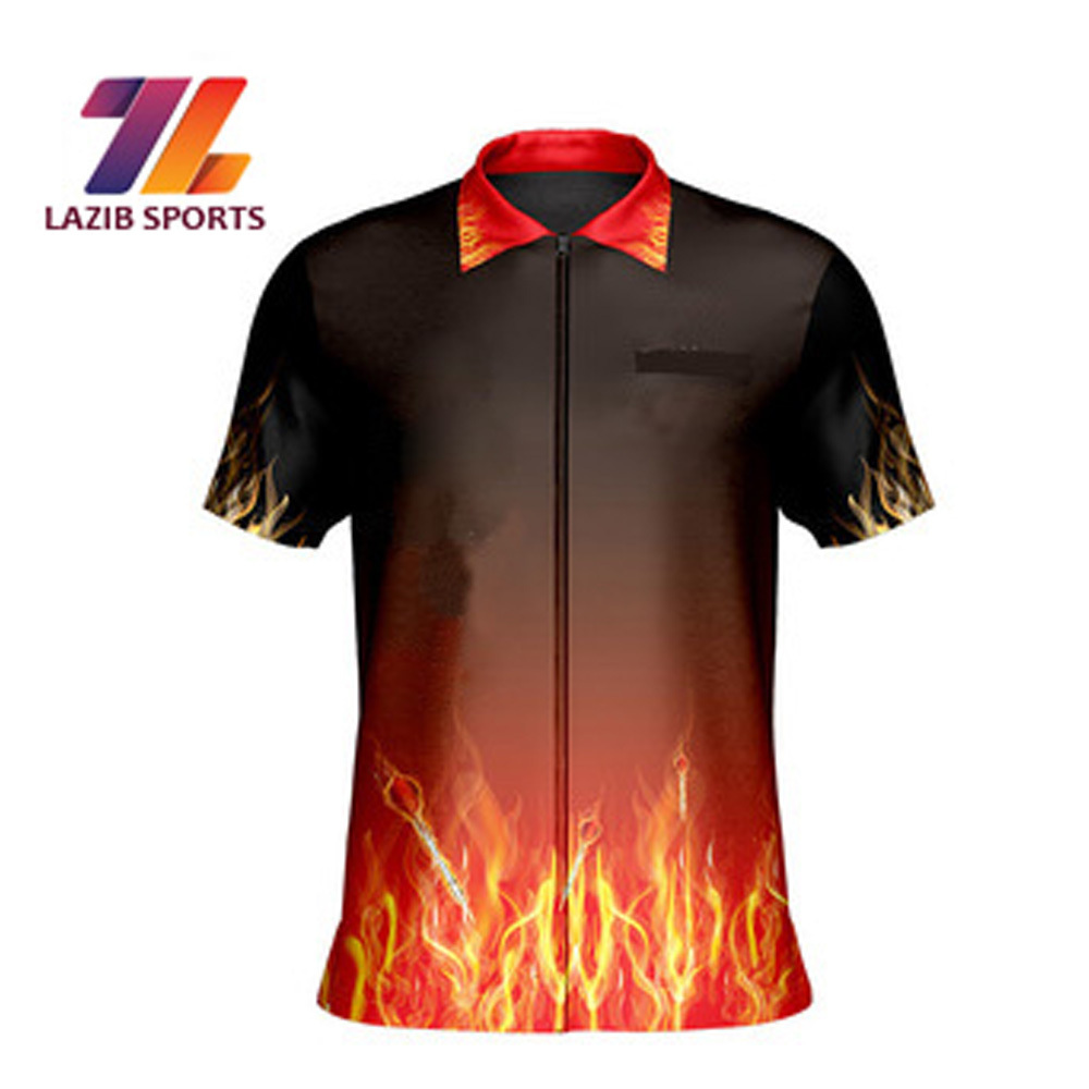 Top Quality wholesale cool flame dart pattern sports jersey with pocket By Lazib Sports