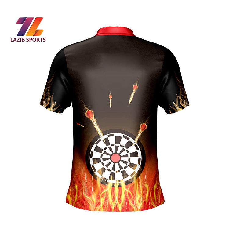 Top Quality wholesale cool flame dart pattern sports jersey with pocket By Lazib Sports