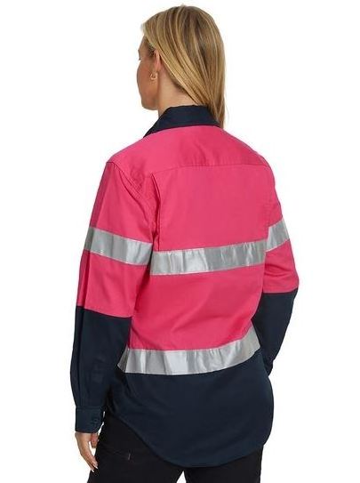 Women's Customize High Visibility Work Uniform Safety Shirt Reflective Construction Wear Long Sleeve Uniform Shirt