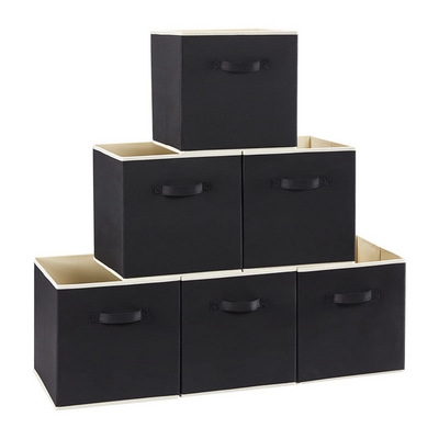 LBB dropshipping Foldable Storage Clothes Organizer Box Non Woven Cube Storage Bins For Home storage China To Spain Italy