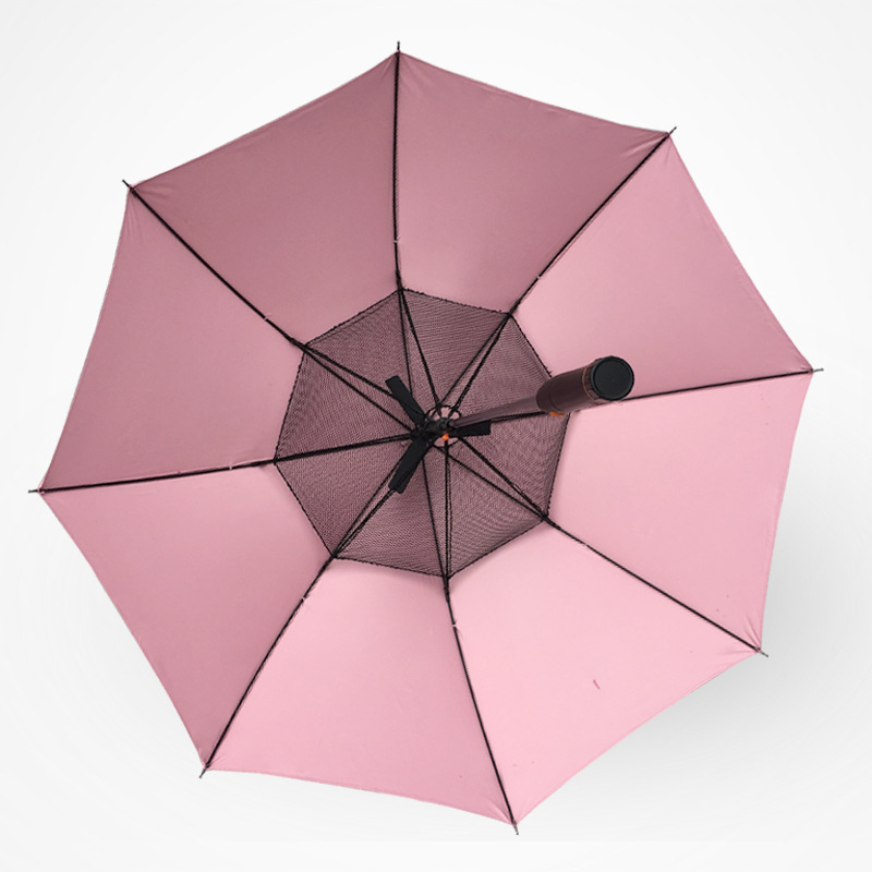 Factory Cheap USB Charging Umbrella With Fan Summer Cooling Sun UV Protective Straight Umbrella Luxury Business Gift Umbrella