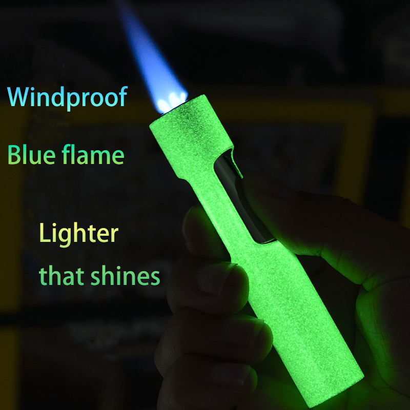 Hot Sale Unique Customizable Refill Windproof Luminous Lighters Without Gas Mini Cigarette Cigar luminous lighters