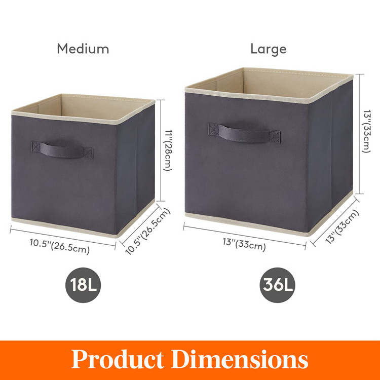 LBB dropshipping Foldable Storage Clothes Organizer Box Non Woven Cube Storage Bins For Home storage China To Spain Italy