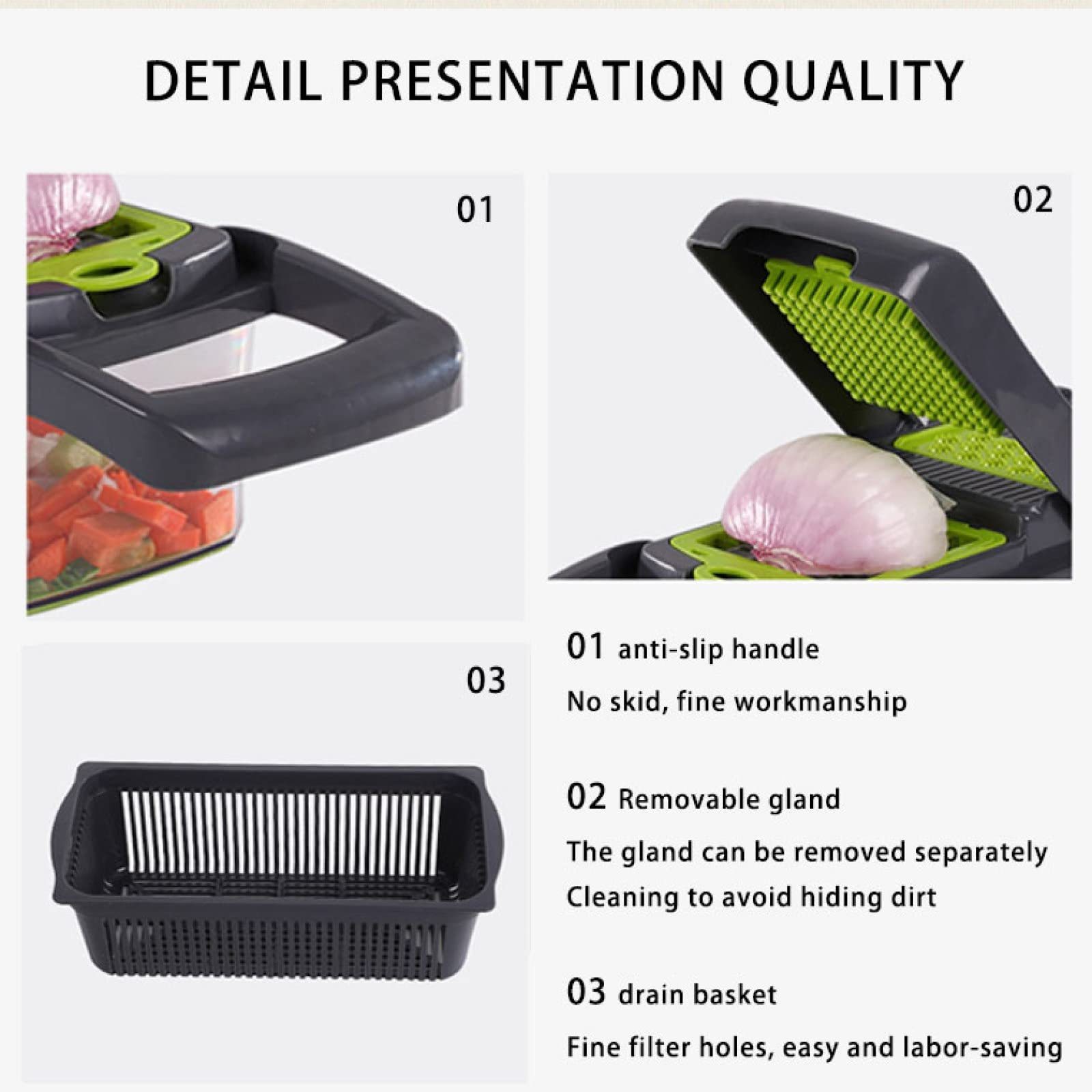 LBB Dropshipping 22  in 1 Vegetable Chopper Mandoline Slicer Household Salad Chopper Multifunctional Vegetable Cutter