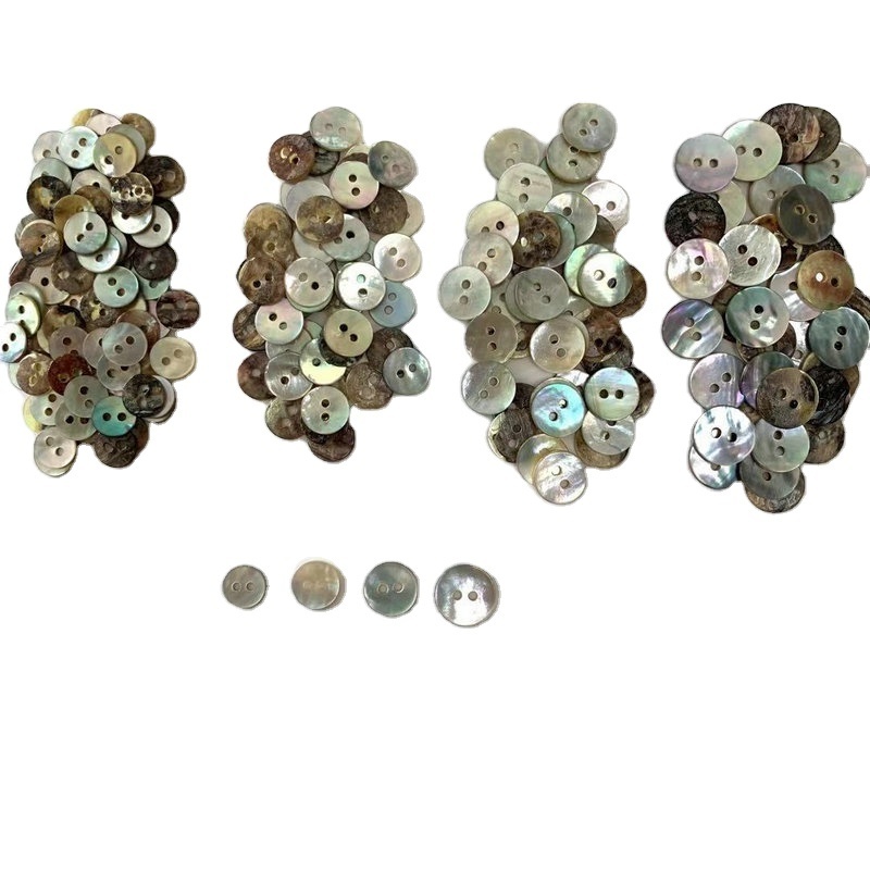 Wholesale Natural agoya shell button 2 holes for shirt,Round natural abalone 4 hole with thin side shell buttons