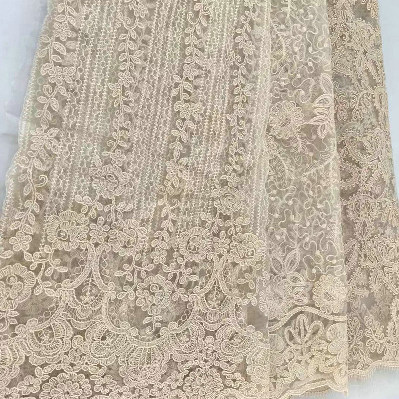 wholesale cotton tulle lace trim guipure embroidered cotton Lace fabric