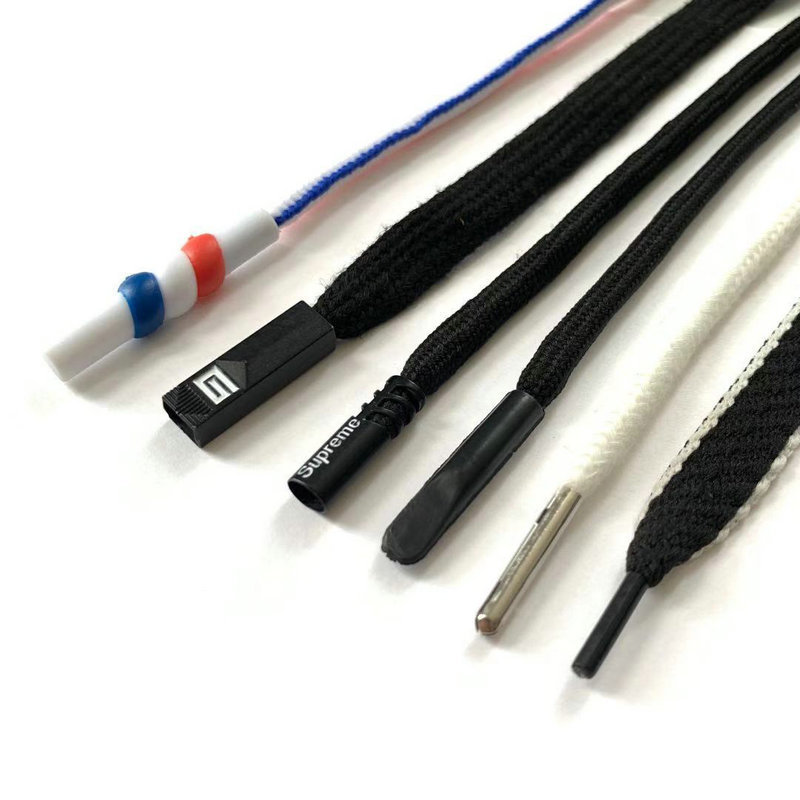 wholesale cheap shoe accessories polyester shoe laces with plastic metal tip