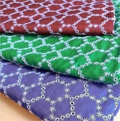 China Textile Cloth 100% Cotton Eyelet Lace Fabric For Dress And White All Woven Cotton Voile Cotton with Eyelet Embroidery