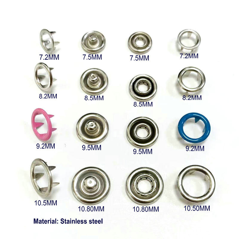 wholesale metal sna button 12.5MM 15MM Brass/ Iron /Stainless steel Spring snap fastener button metal