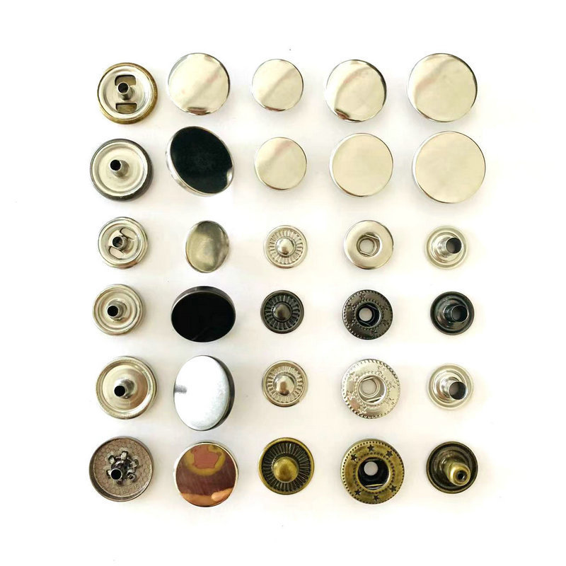 wholesale metal sna button 12.5MM 15MM Brass/ Iron /Stainless steel Spring snap fastener button metal