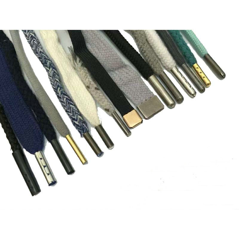 wholesale cheap shoe accessories polyester shoe laces with plastic metal tip