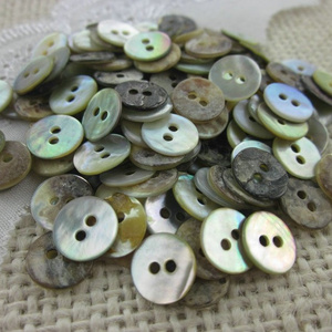 Wholesale Natural agoya shell button 2 holes for shirt,Round natural abalone 4 hole with thin side shell buttons