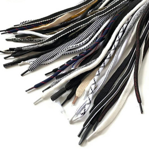 wholesale cheap shoe accessories polyester shoe laces with plastic metal tip