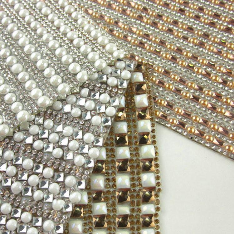 wholesale Self-adhesive rhinestone sheet DIY rhinestone crystal trim